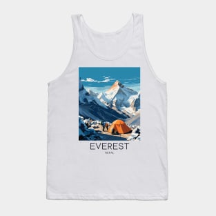 A Pop Art Travel Print of Mount Everest - Nepal Tank Top